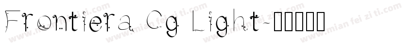 Frontiera Cg Light字体转换